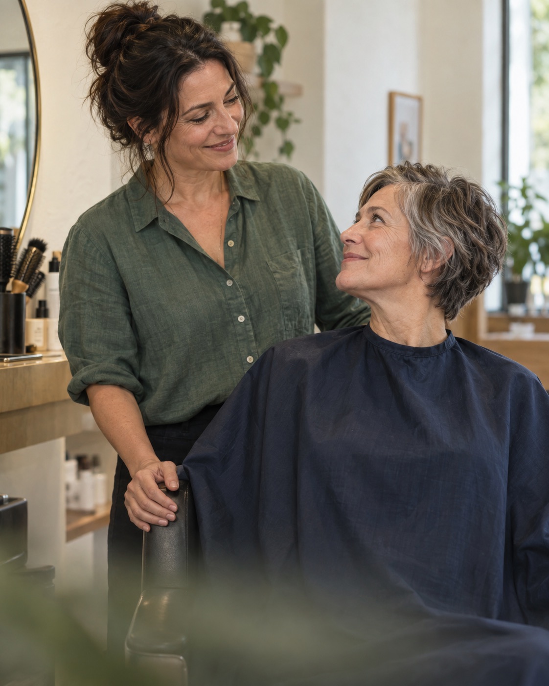 Une page de réservation de salon pour les clients